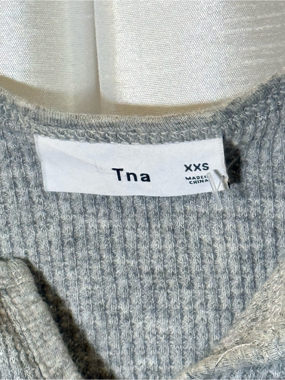 TNA Ribbed Grey V-Notch Tank - Picture 2 of 3